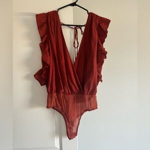 Lulus Ruffle-Sleeve Bodysuit